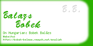 balazs bobek business card