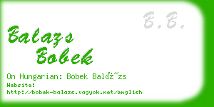 balazs bobek business card